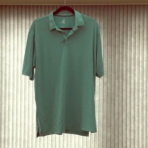 Johnnie-O Green/white polo